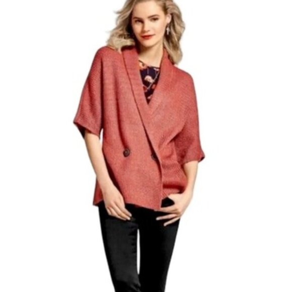 CABI | Rosewood Double Breasted Chunky Cardigan Sweater Sz S - Picture 1 of 8